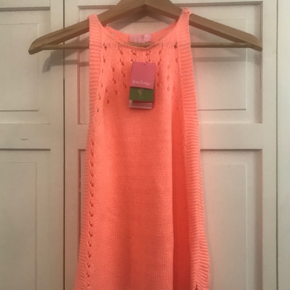 Lilly Pulitzer Mac Sweater Top in Peachy Pink